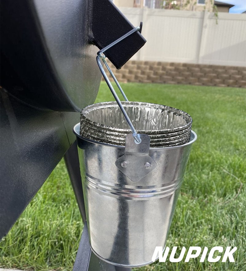 NUPICK 20 حزمة من بطانة دلو الشحوم وحزمة واحدة من دلو الشحوم HDW152 لـ Traeger، دلو الشحوم لسلسلة Traeger Pro 575/780، سلسلة 22/34، Ironwood 650/885 شوايات، فضي - Image 5